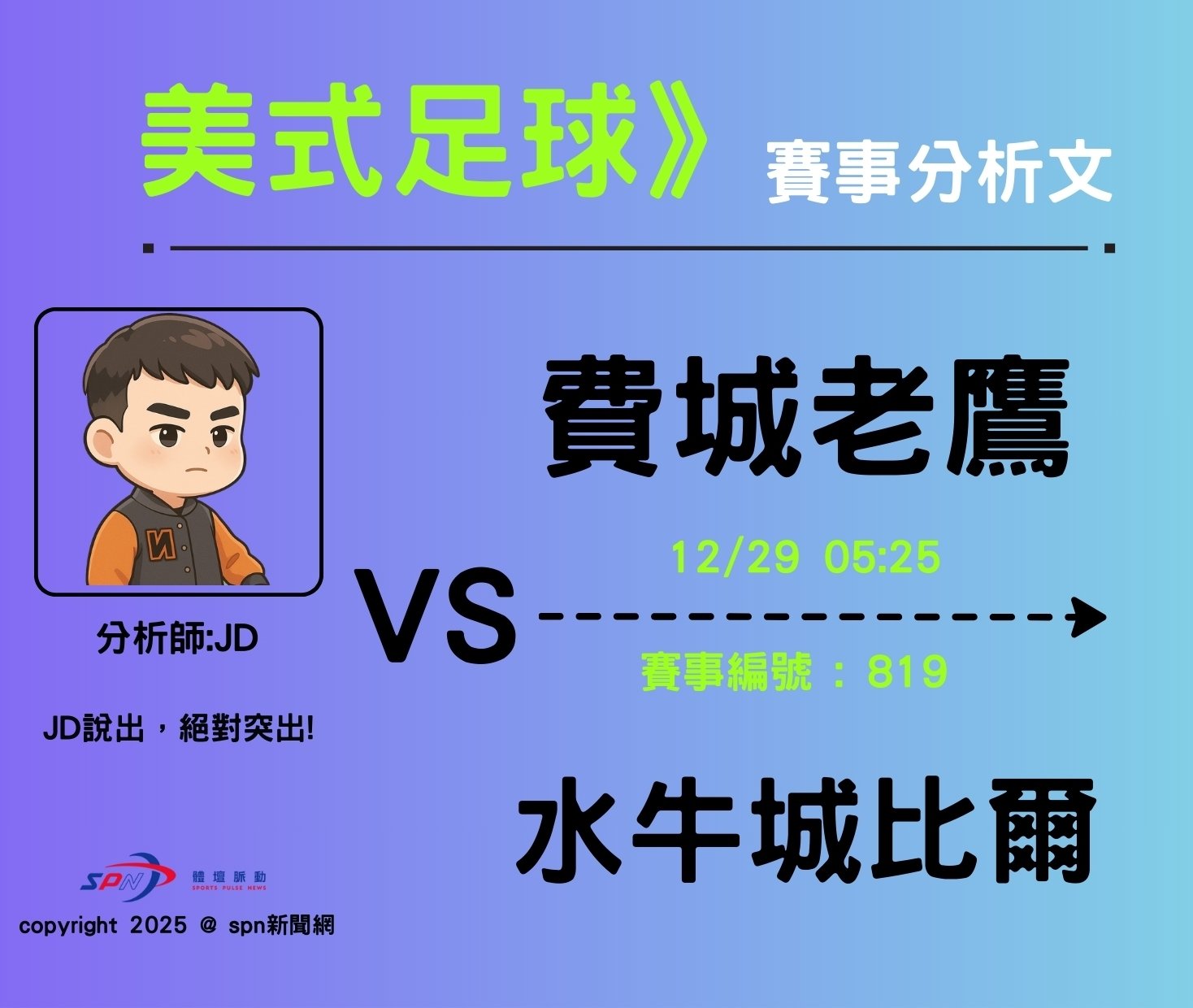 運彩學堂》 例行賽｜費城老鷹 VS 水牛城比爾