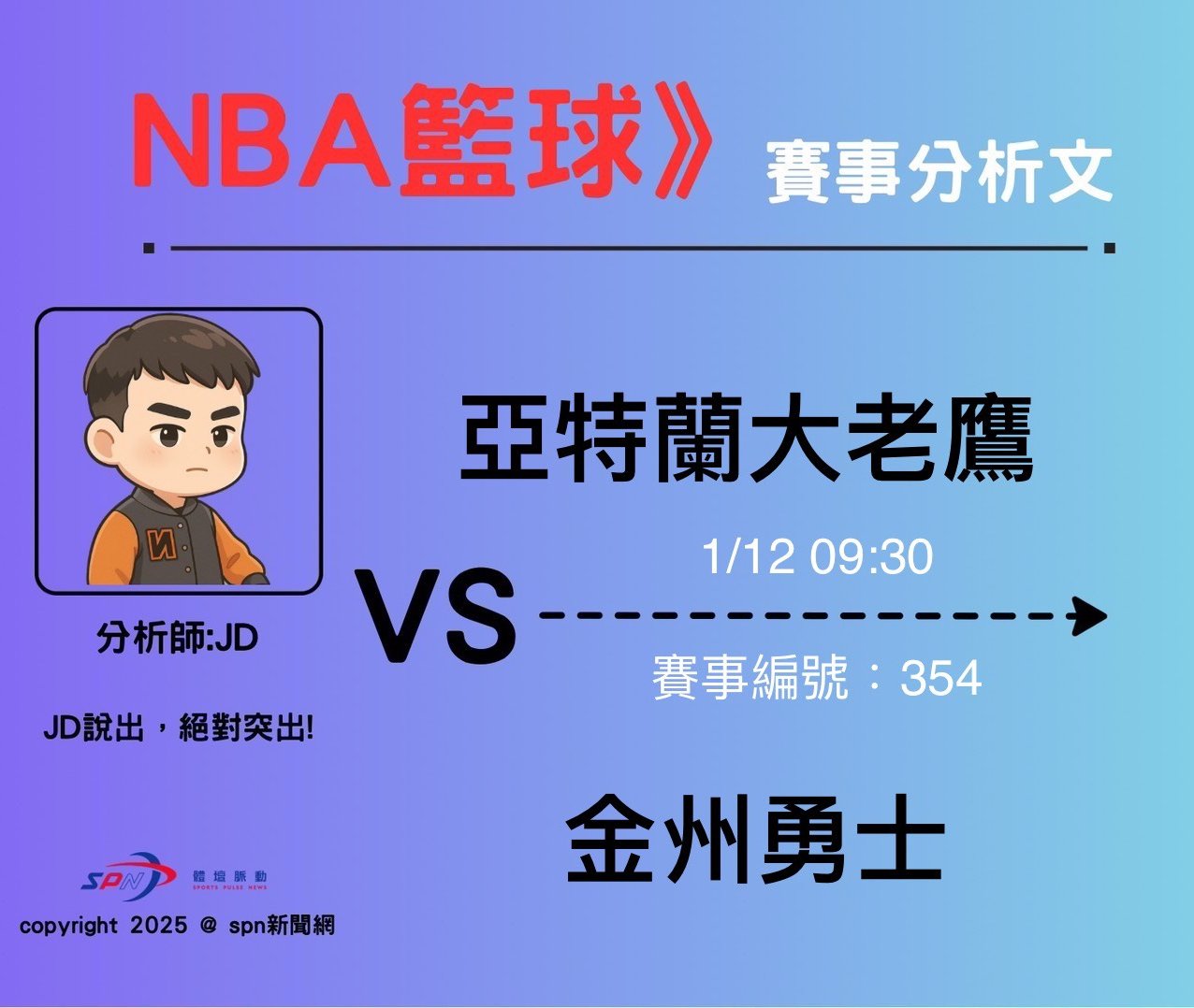 運彩學堂》 例行賽｜亞特蘭大老鷹 VS 金州勇士