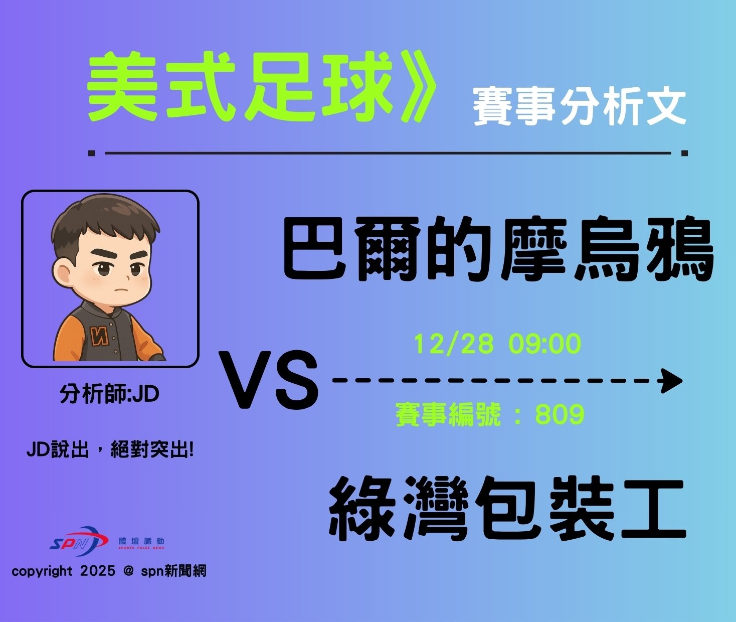 運彩學堂》 例行賽｜巴爾的摩烏鴉 VS 綠灣包裝工