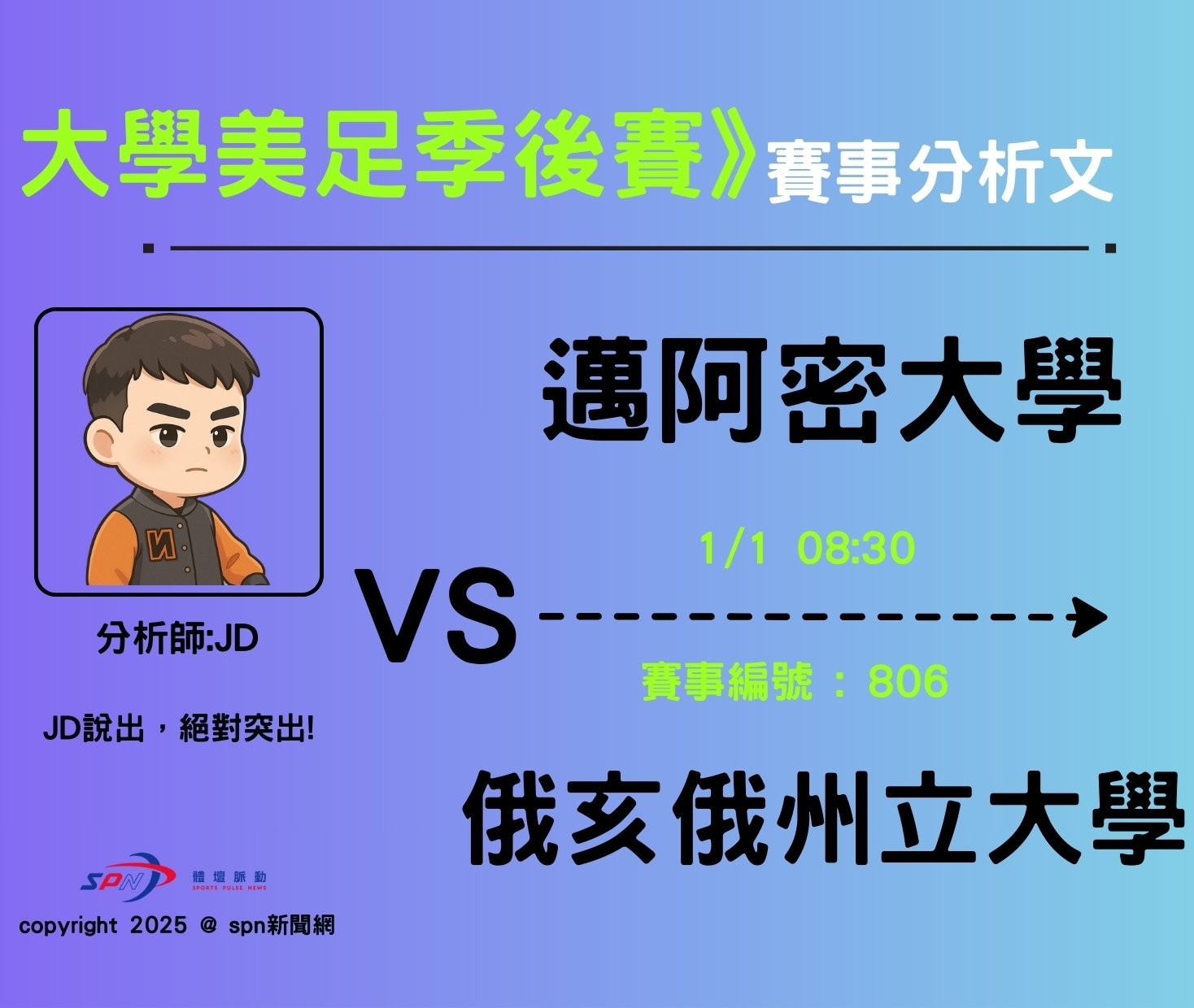 運彩學堂》 NCAA美足大學季後賽｜邁阿密大學（佛羅里達） VS 俄亥俄州立大學