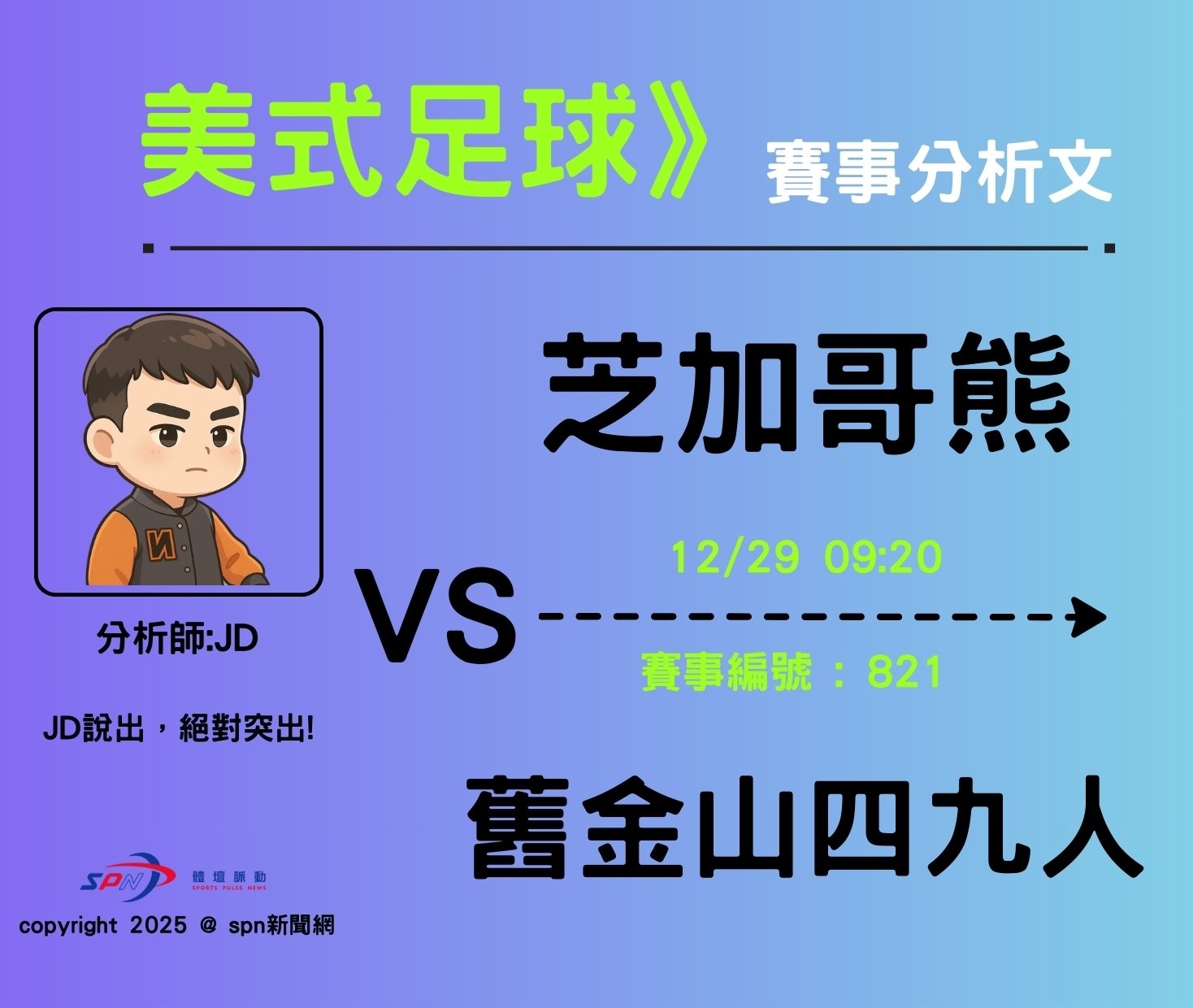 運彩學堂》 例行賽｜芝加哥熊 VS 舊金山四九人