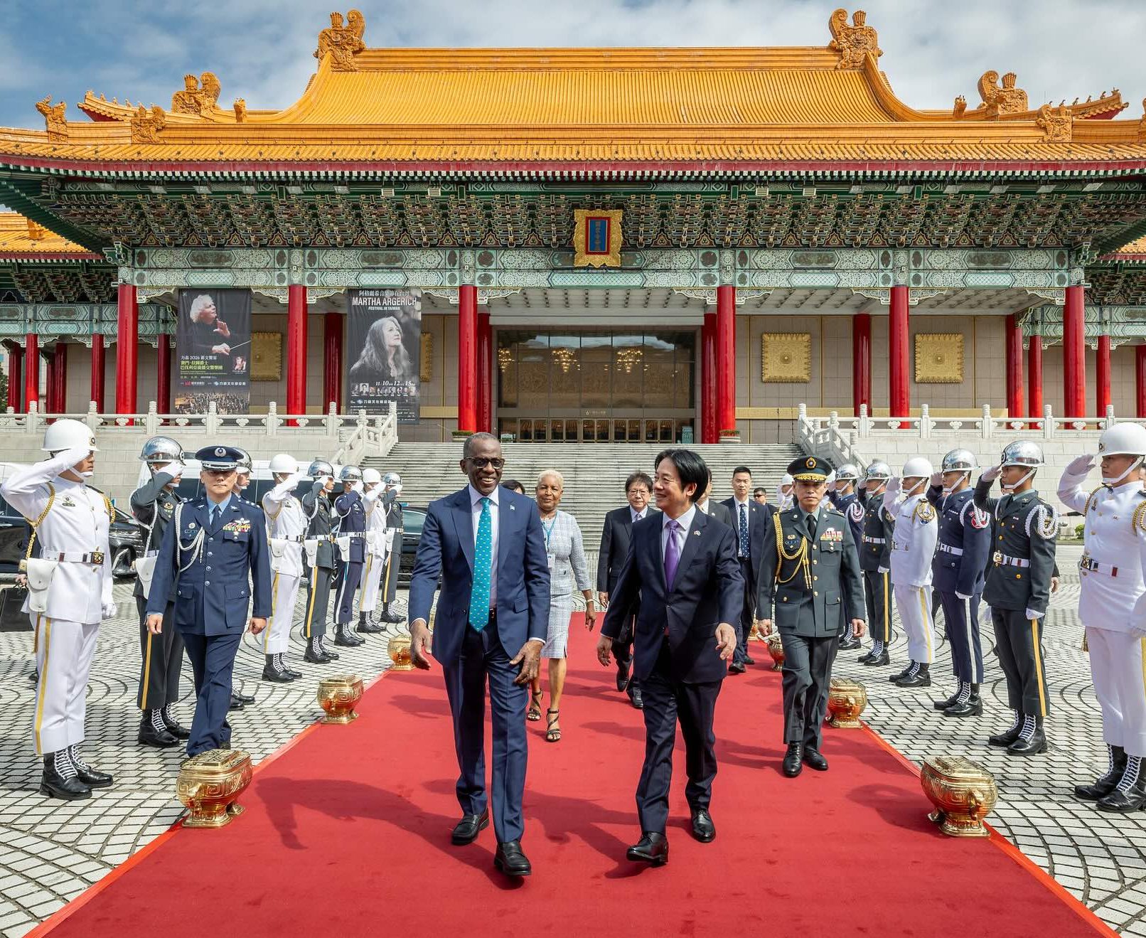 賴清德軍禮歡迎聖露西亞總理皮耶 兩國深化合作開啟軍事交流新頁