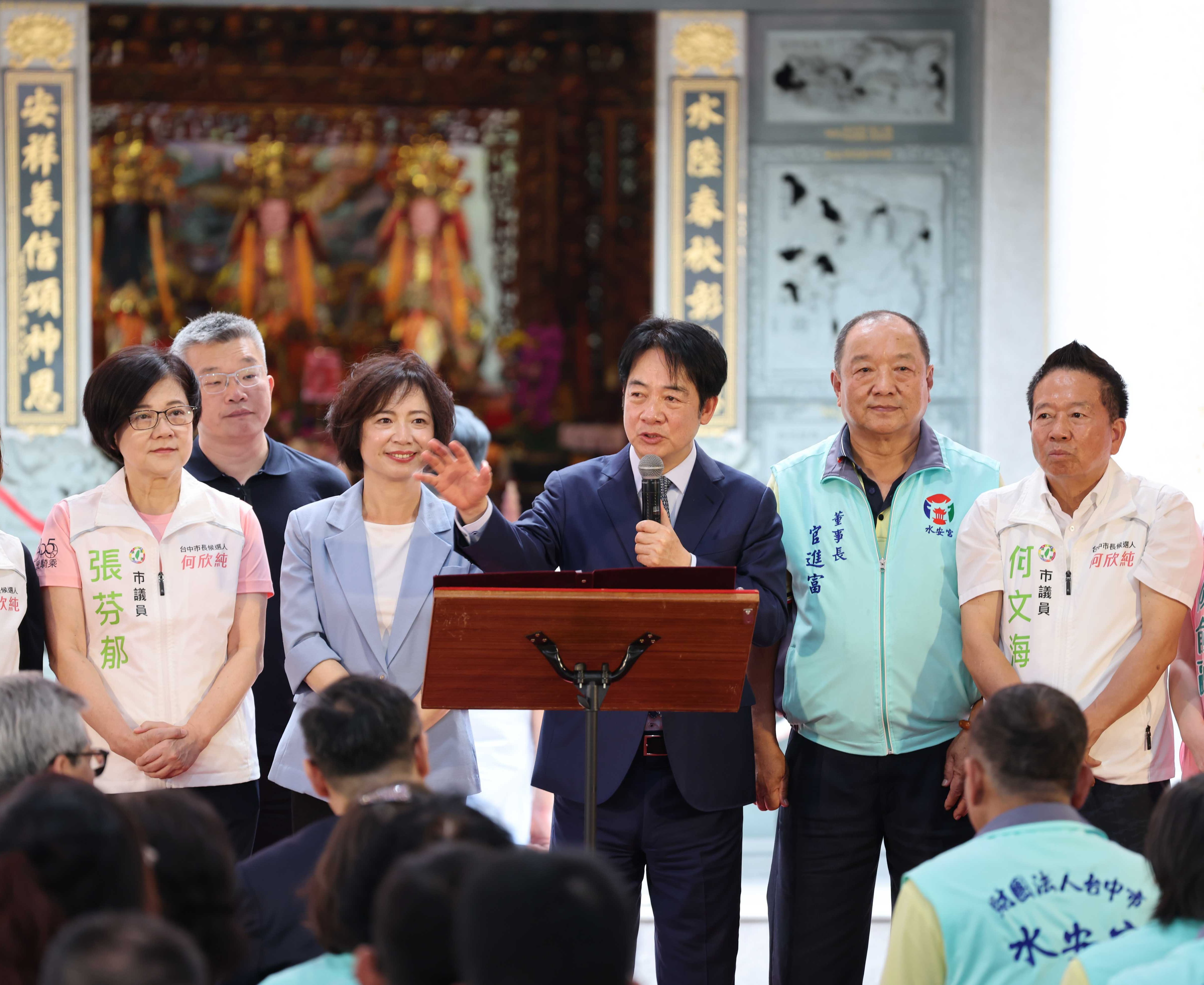 「中共拳頭大但我們身後站一群人」 賴清德台中參香力挺國防特別預算