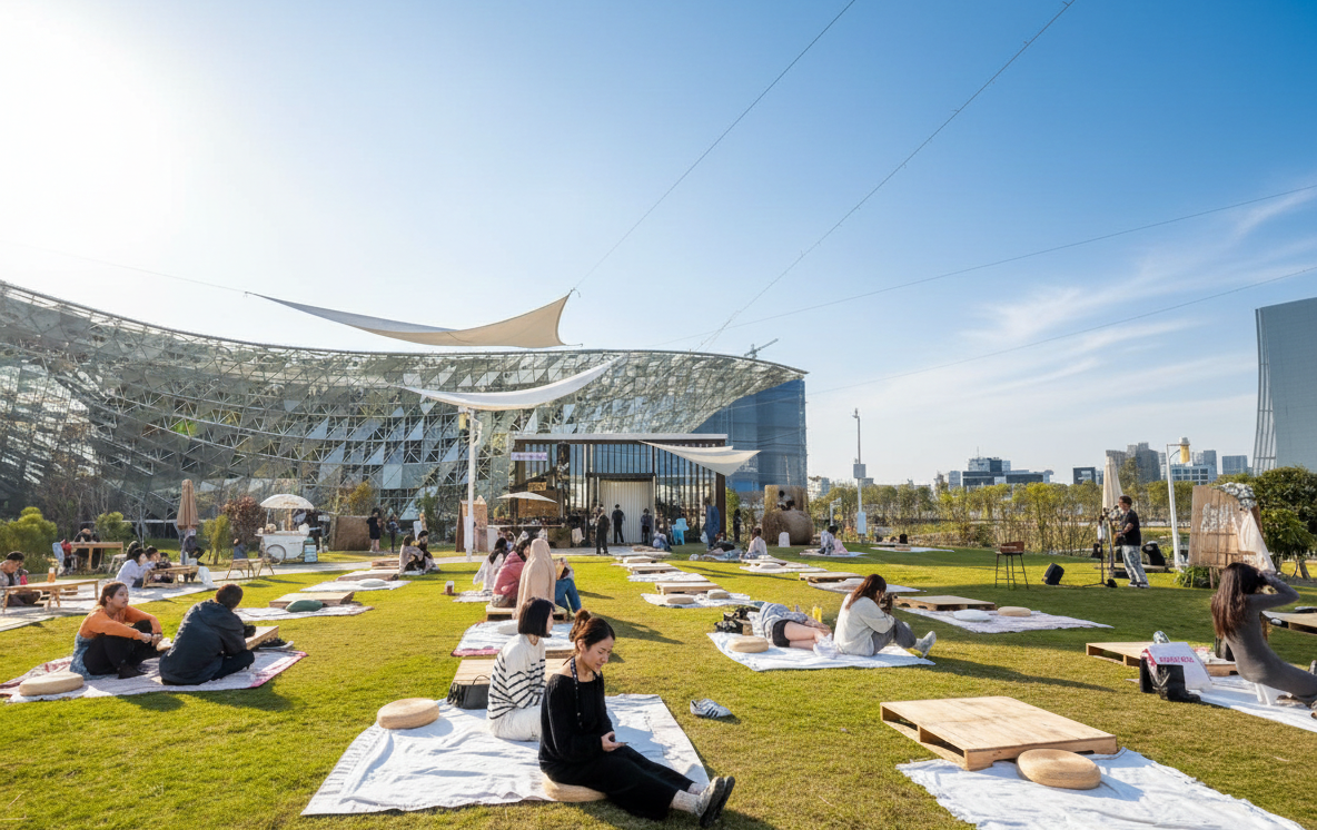 台中走春首選！ 中央公園「驚蟄」燈區引爆科技感 沉浸式飛航體驗偽出國