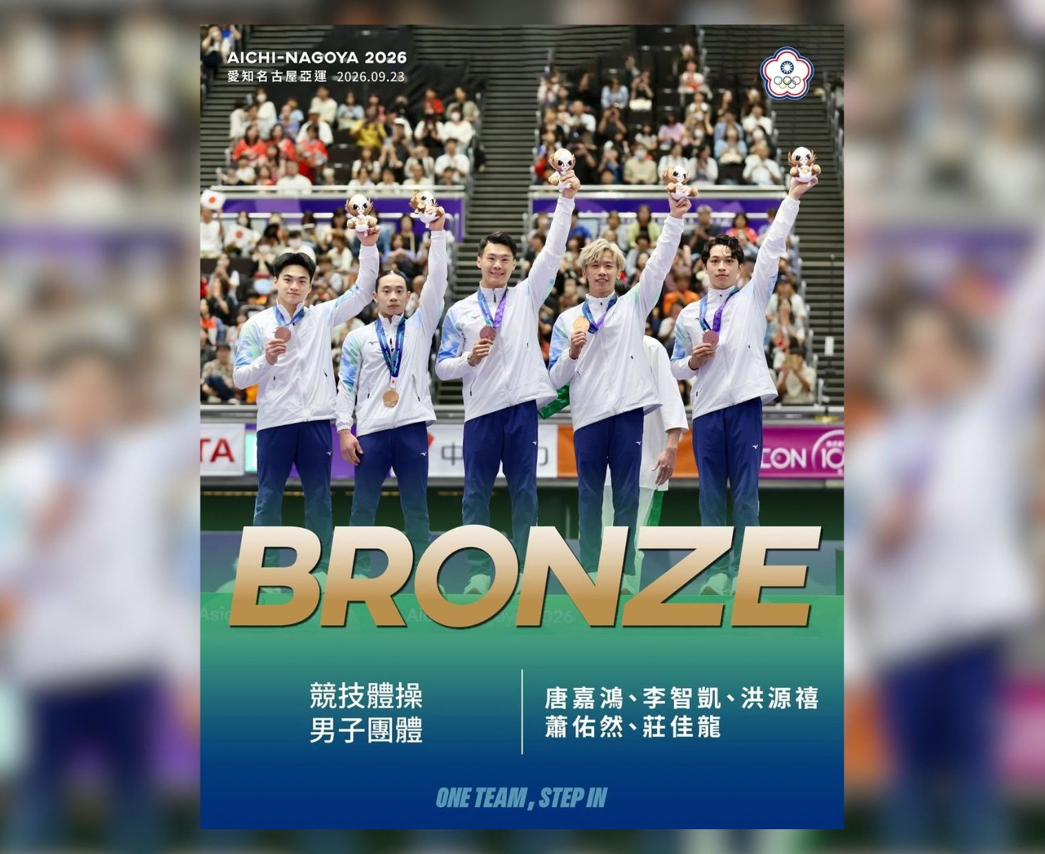 亞運》逆轉挺進！愛知名古屋亞運競技體操男團逆襲奪銅 締造連續兩屆頒獎台紀錄