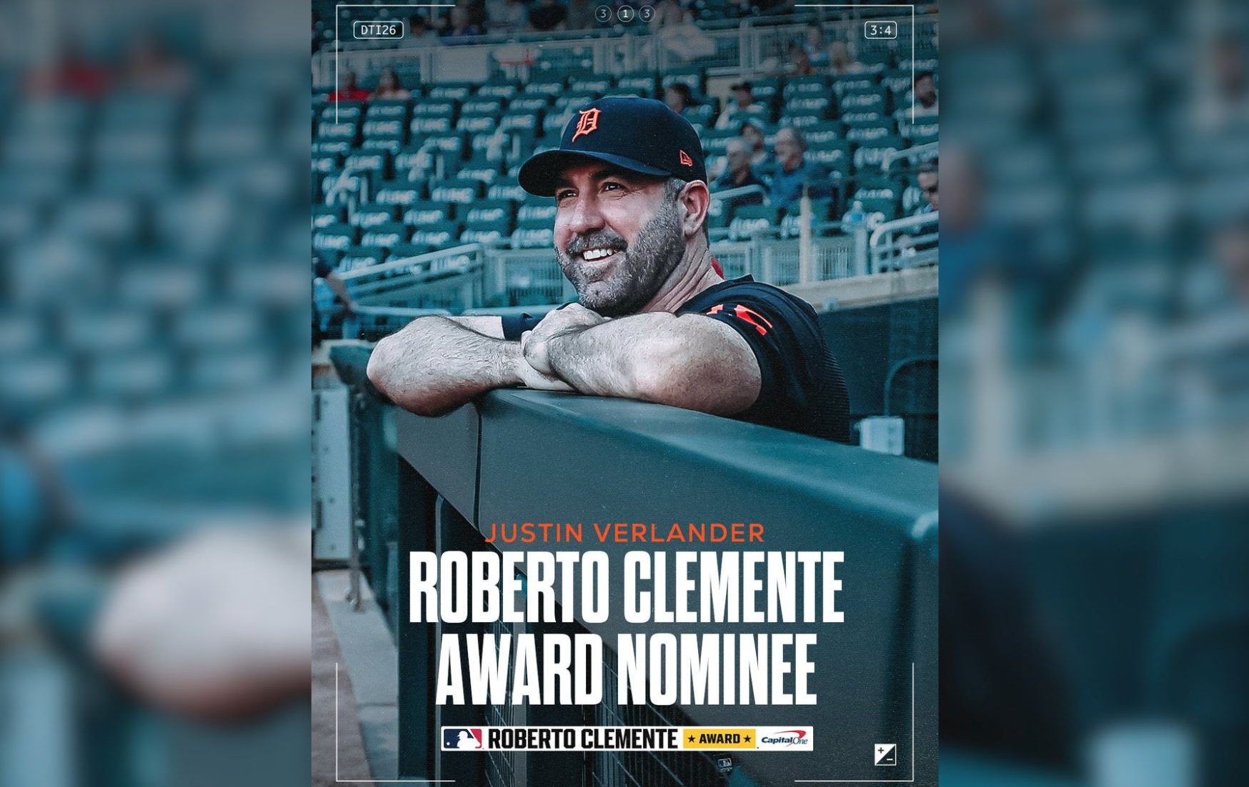 MLB》底特律老虎隊提名賈斯汀·韋蘭德角逐羅伯托·克萊門特獎