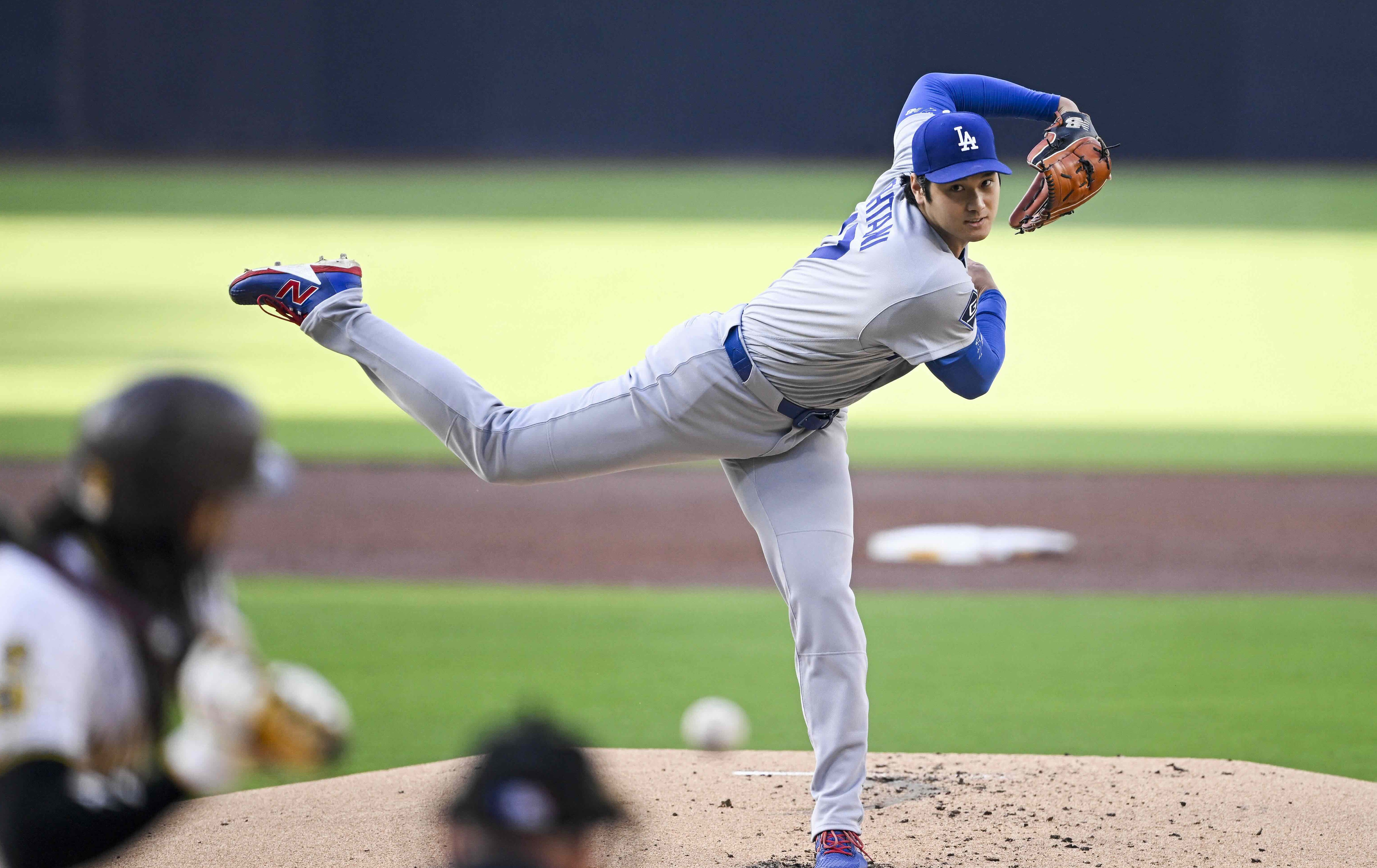 MLB》大谷翔平雙刀流強勢回歸！「首局首打席首球」開轟 5局飆速161公里奪本季第4勝