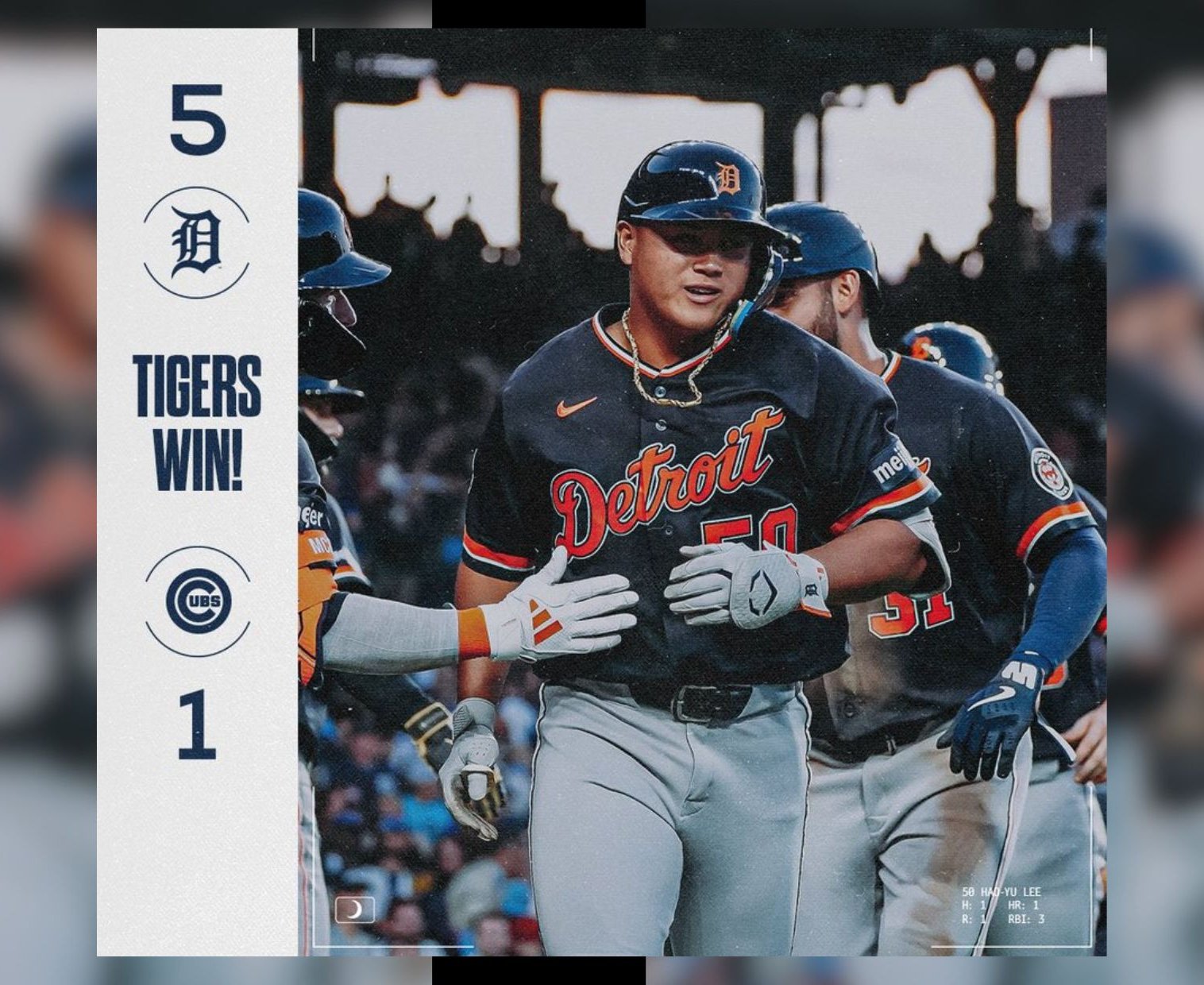 MLB》擊球初速170公里重砲一擊！李灝宇致勝3分彈 追平張育成「連續7場安打」台將紀錄