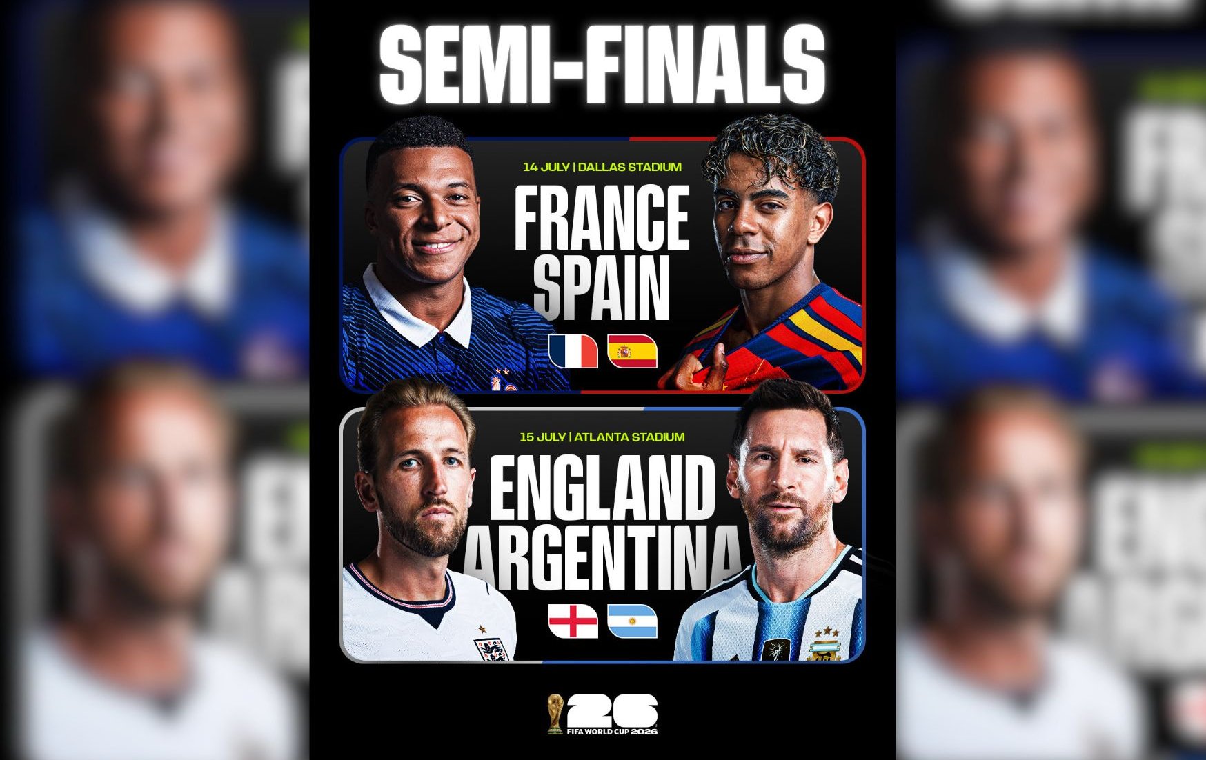 世足》2026年世界盃四強對戰組合出爐 史上首次FIFA排名前四強齊聚準決賽
