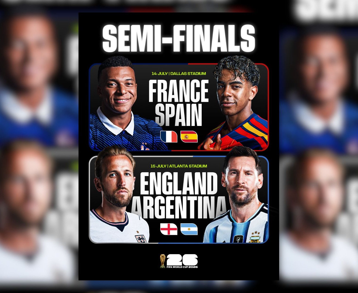 世足》2026年世界盃四強對戰組合出爐 史上首次FIFA排名前四強齊聚準決賽
