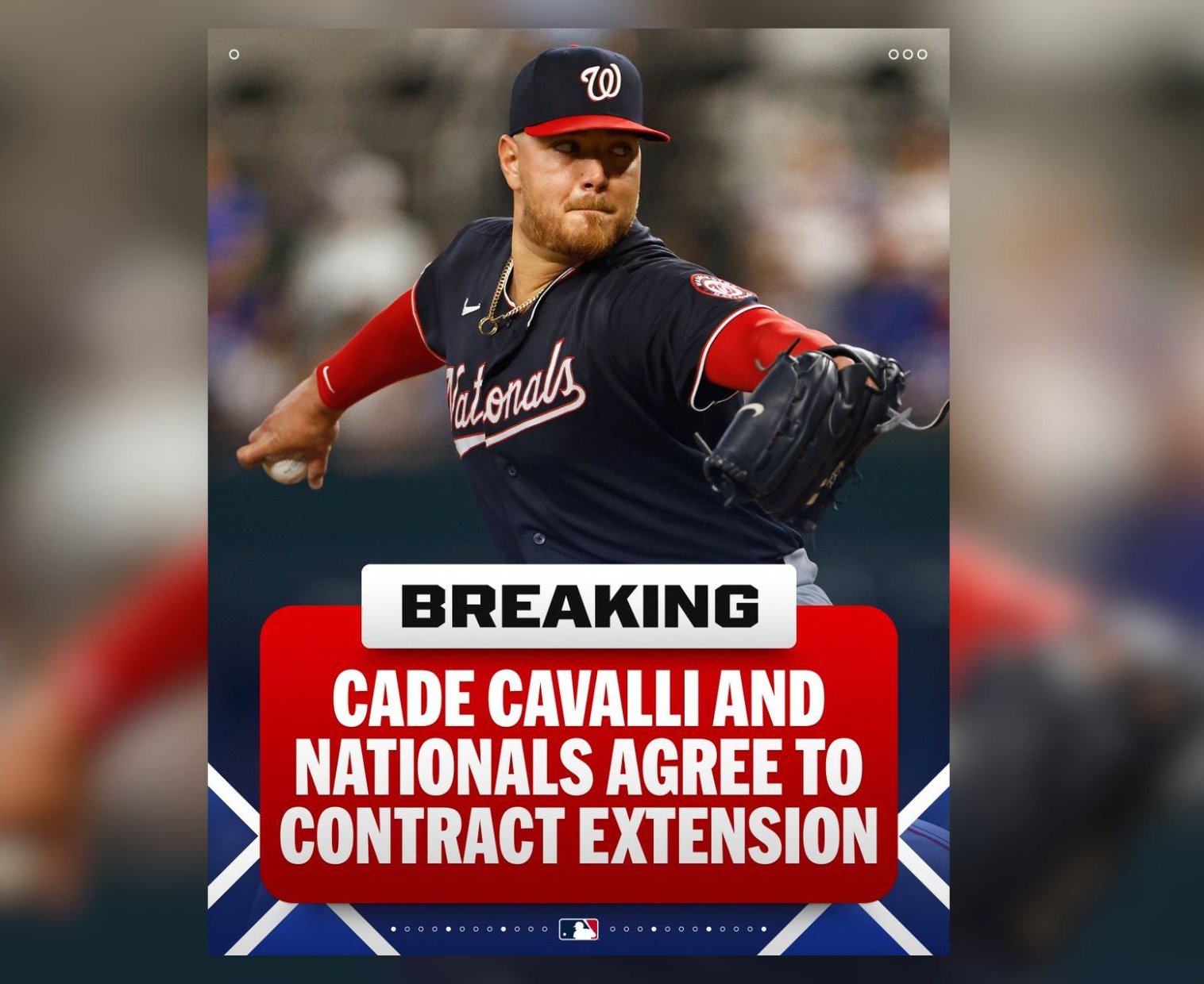 MLB》綁定未來王牌！國民隊4年4700萬美元續約卡瓦利 附帶2031年球隊選擇權