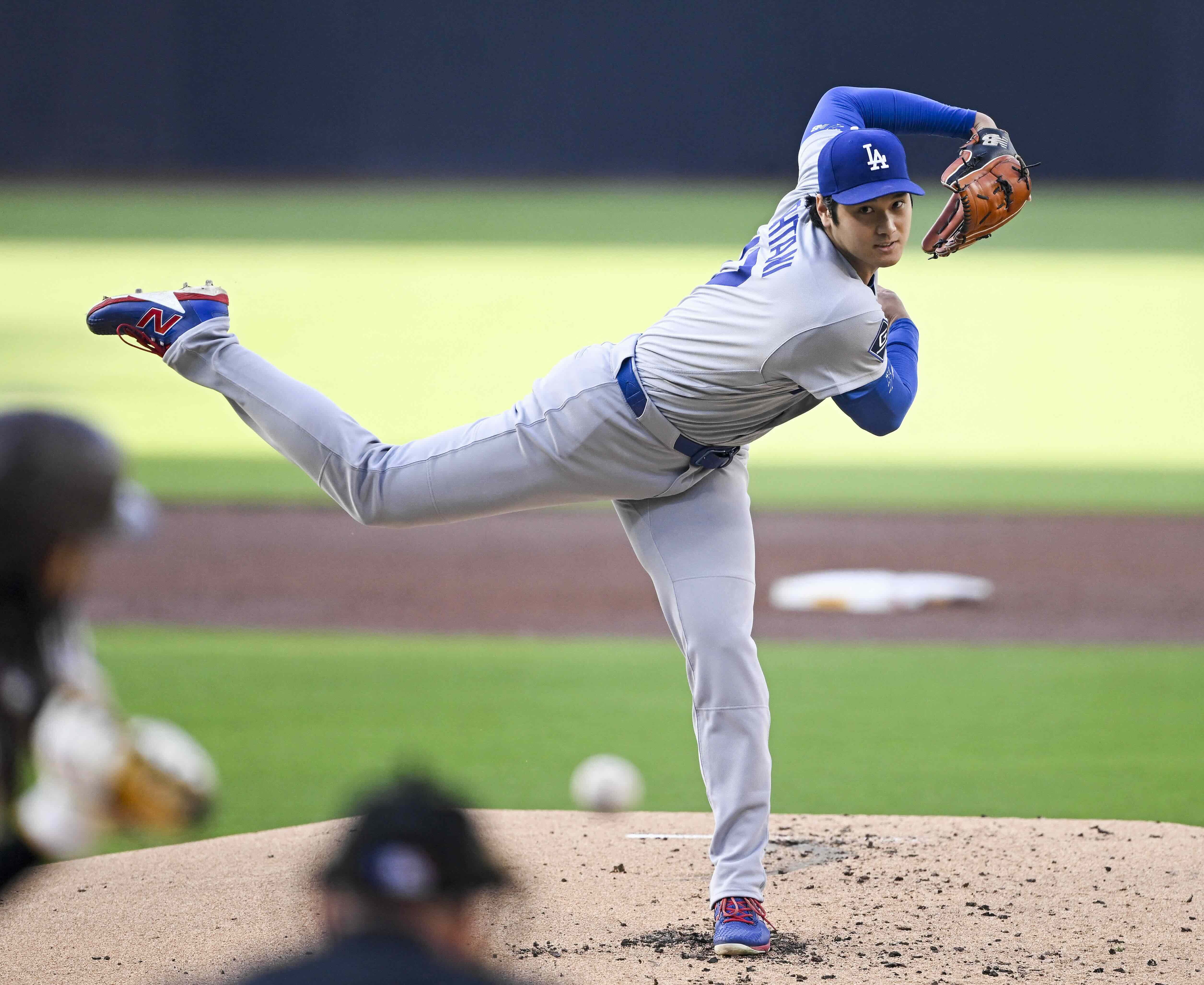 MLB》大谷翔平雙刀流強勢回歸！「首局首打席首球」開轟 5局飆速161公里奪本季第4勝