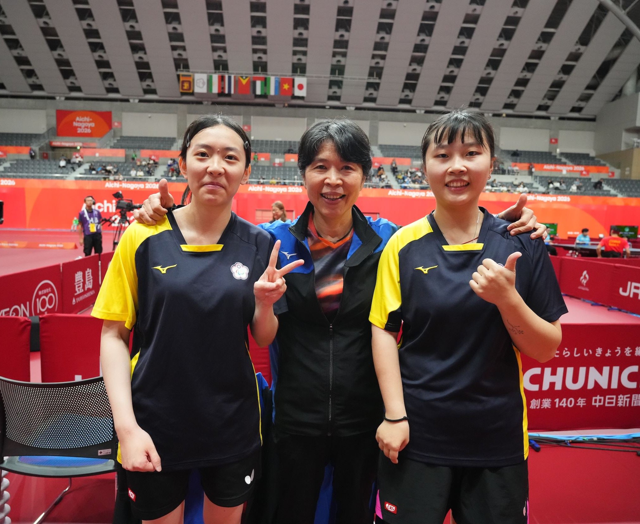 名古屋亞帕運》林姿妤、田曉雯逆轉勝中國組合 亞帕運桌球女雙勇奪金牌