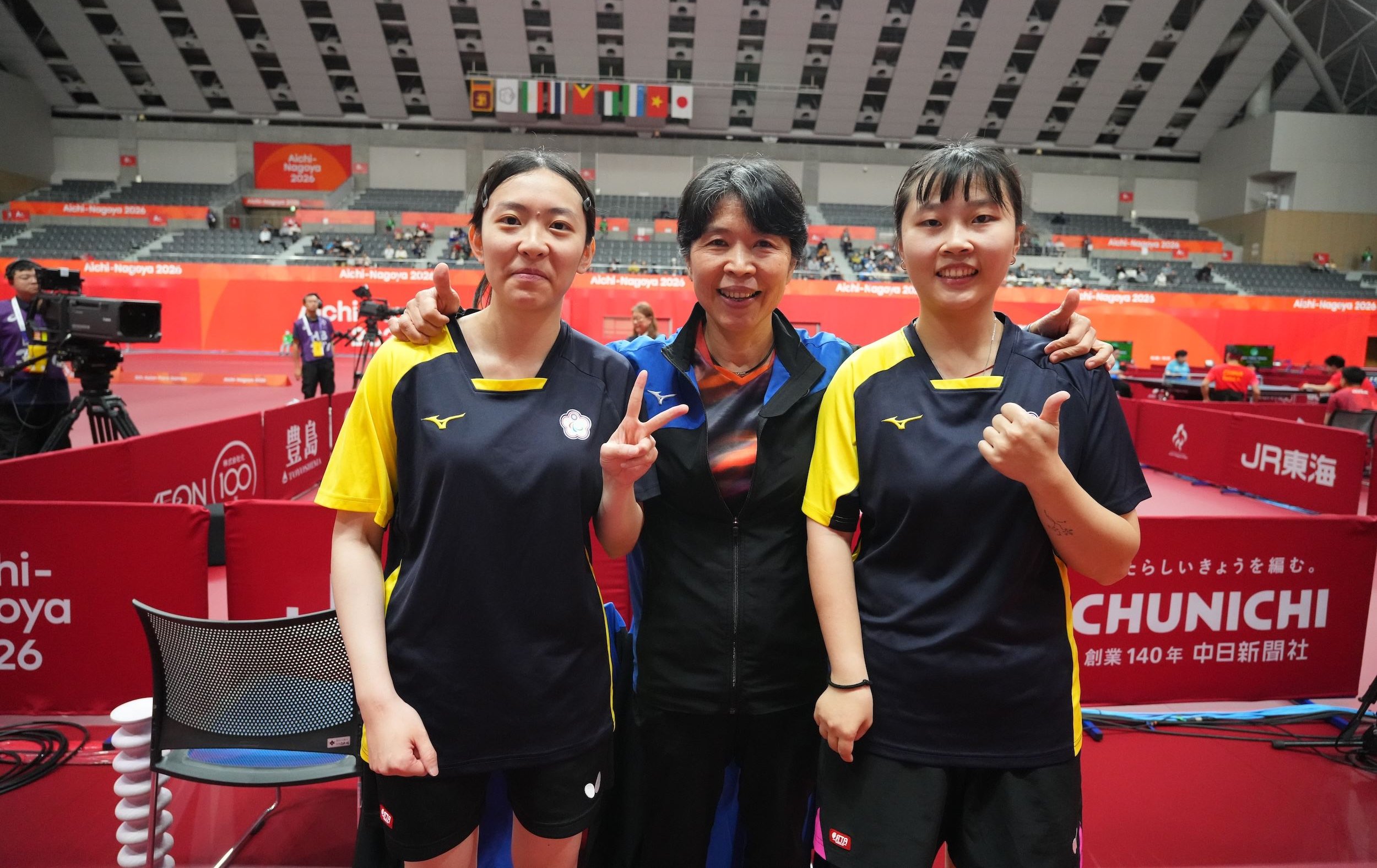 名古屋亞帕運》林姿妤、田曉雯逆轉勝中國組合 亞帕運桌球女雙勇奪金牌